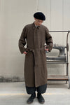 AVIVA JIFEI XUE Oversized long coat with detachable vest AJX-FW22-OLC-BR-SHENZONG Dark Brown FW22-OLC-BR